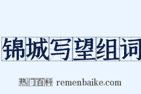 锦城写望组词是什么意思的图片